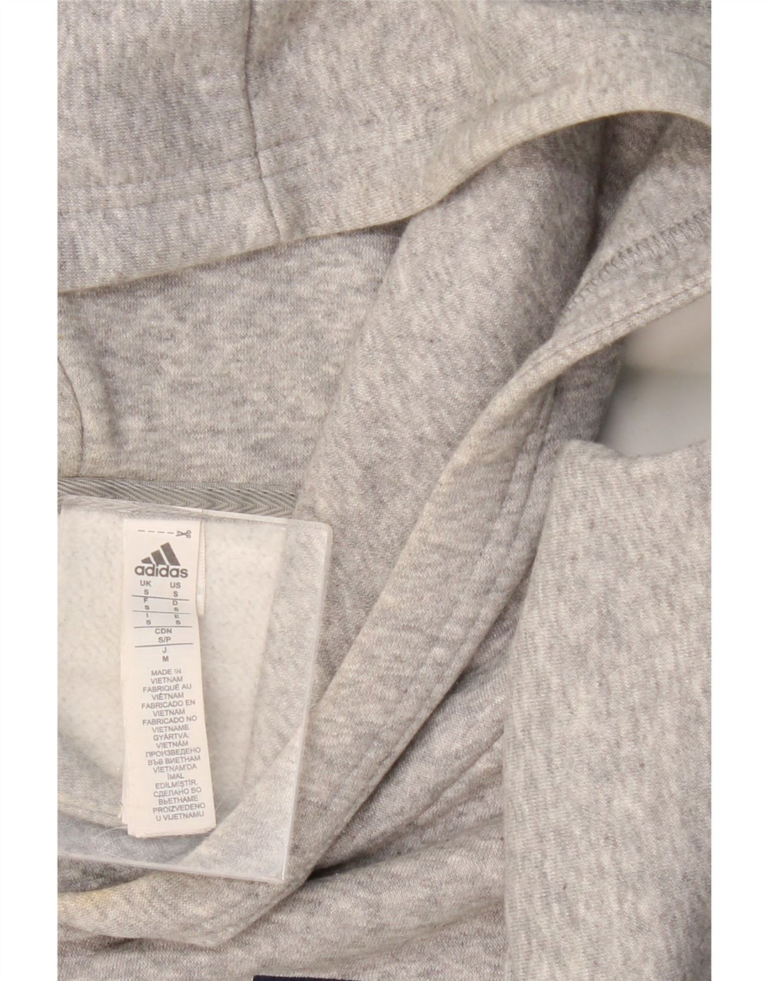 ADIDAS Mens Graphic Hoodie Jumper Small Grey Cotton