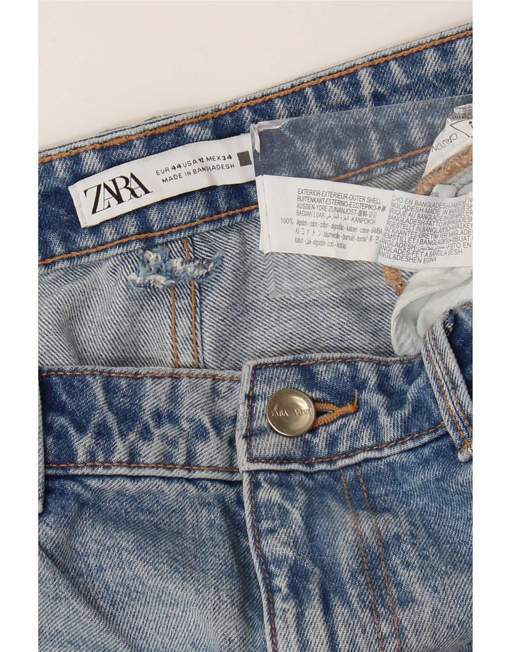 Zara Mens Straight Jeans EU 44 Large W34 L32 Blue Cotton