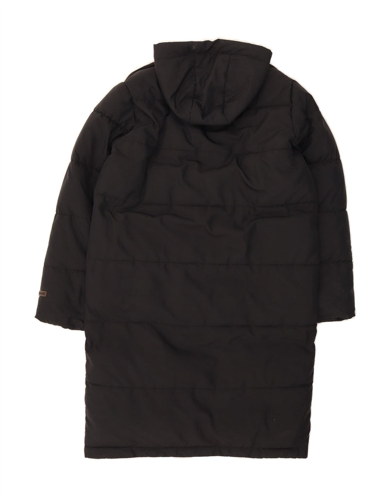 KANGOL Womens Hooded Padded Coat UK 8 Small Black Nylon Vintage Kangol and Second-Hand Kangol from Messina Hembry 