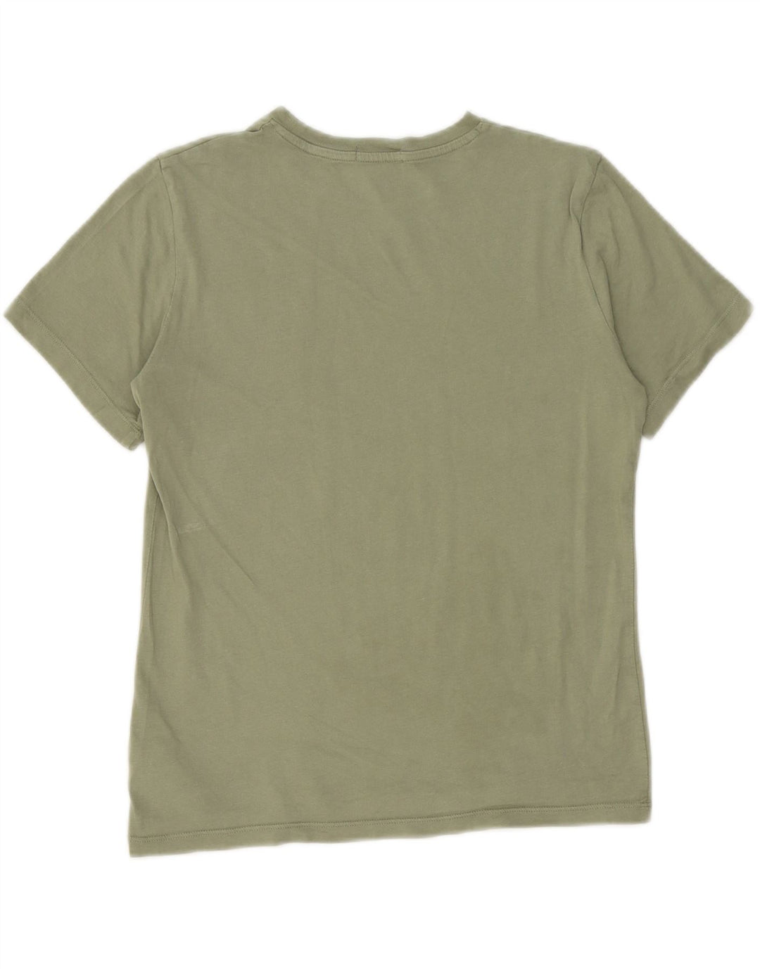 CALVIN KLEIN Womens T-Shirt Top UK 14 Medium Green Cotton Vintage Calvin Klein and Second-Hand Calvin Klein from Messina Hembry 