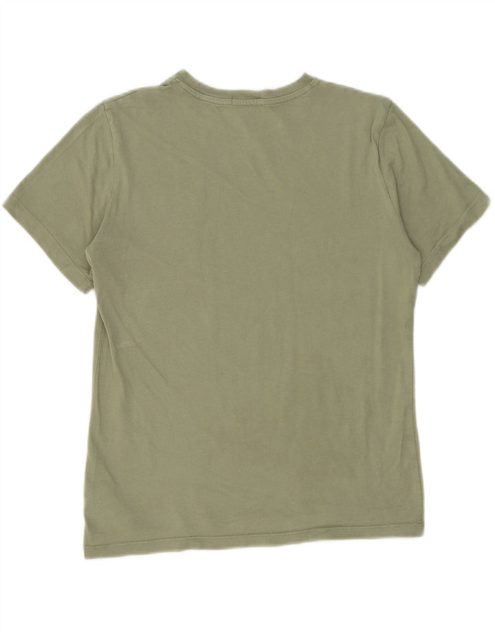 CALVIN KLEIN Womens T-Shirt Top UK 14 Medium Green Cotton Vintage Calvin Klein and Second-Hand Calvin Klein from Messina Hembry 