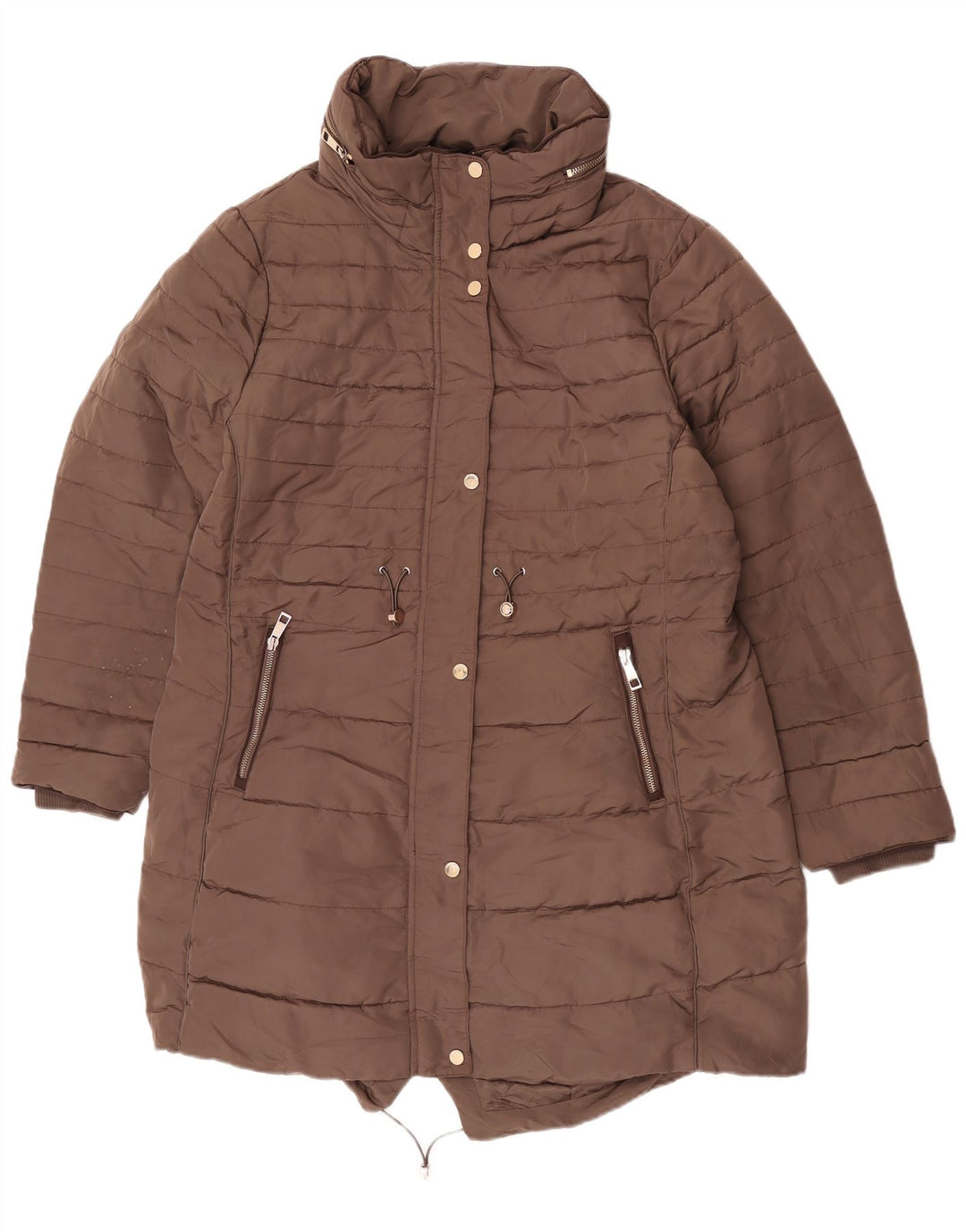 Marks & Spencer Womens Hooded Parka Jacket UK 20 2XL Khaki Polyester