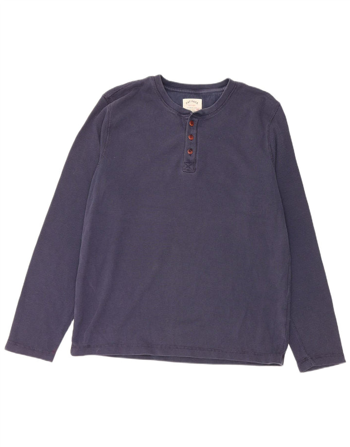 Fat Face Mens Top Long Sleeve XL Navy Blue Cotton