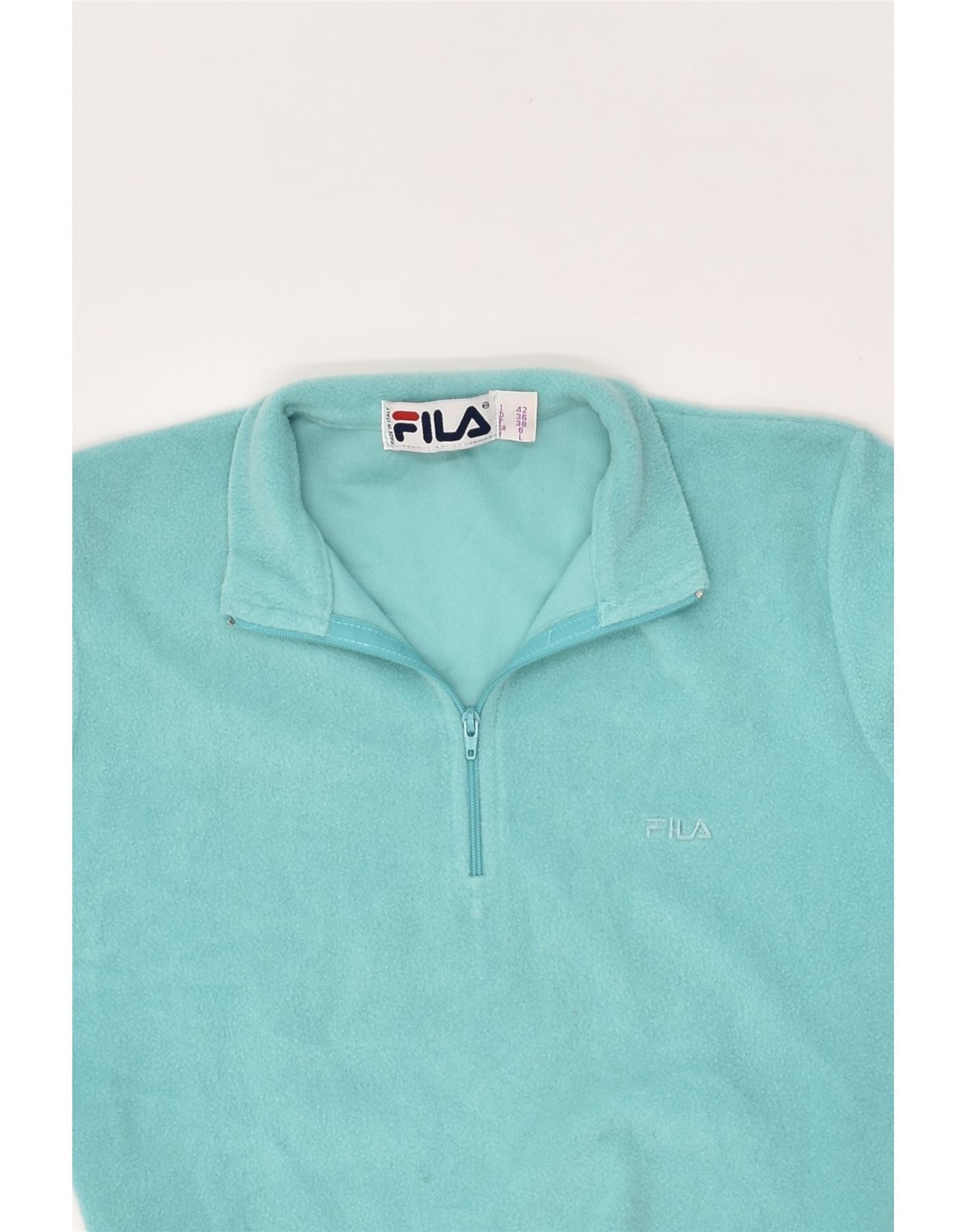 FILA Womens Fleece Bodysuit EU 36 Small Turquoise Polyester, Vintage &  Second-Hand Clothing Online