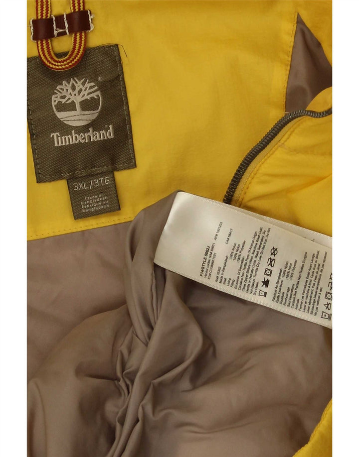 Timberland Mens Padded Jacket UK 46 3XL Yellow Nylon