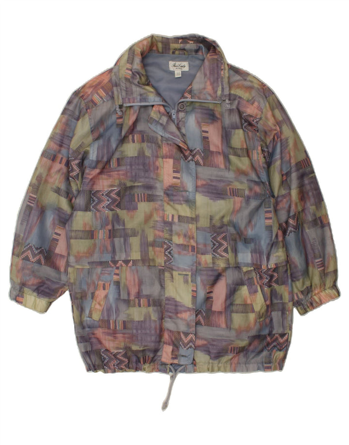 FAIR LADY Womens Windbreaker Coat UK 14 Large Multicoloured Patchwork Vintage Fair Lady and Second-Hand Fair Lady from Messina Hembry 