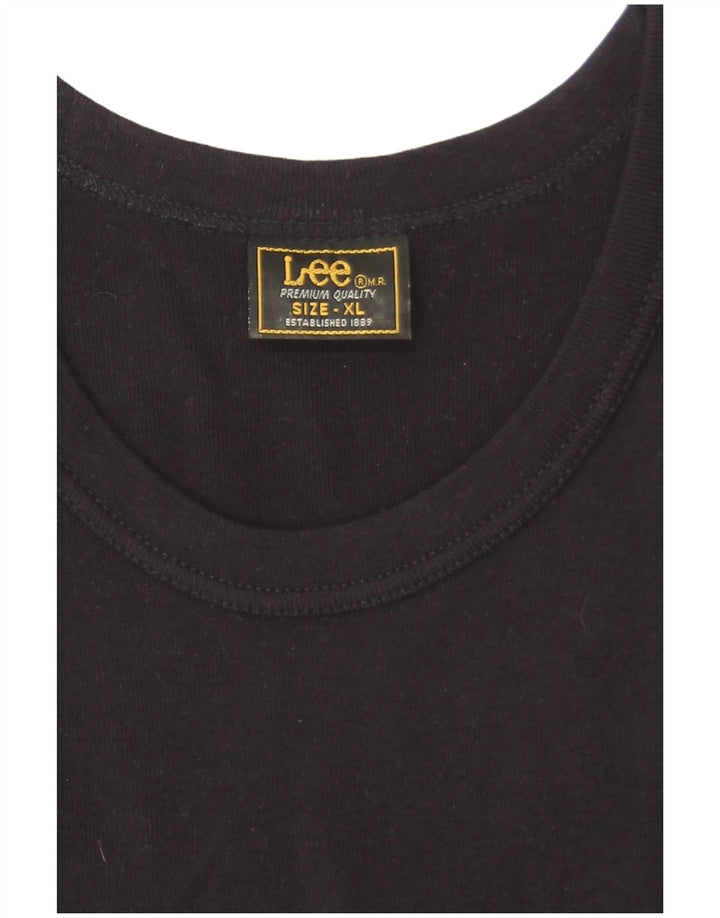 Lee Mens Vest Top XL Navy Blue Cotton