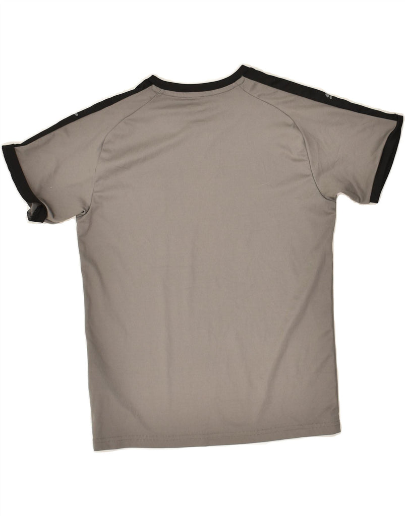 PUMA Boys T-Shirt Top 11-12 Years Grey Colourblock Polyester Vintage Puma and Second-Hand Puma from Messina Hembry 