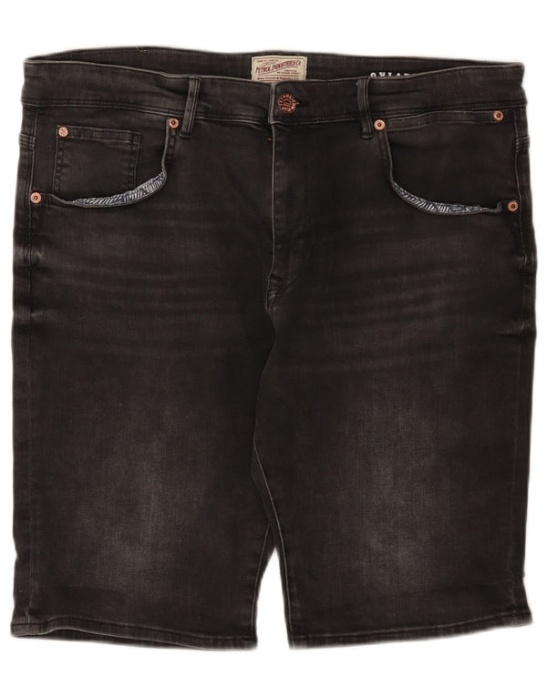 Petrol Industries Mens Denim Shorts 2XL W42 Black Cotton