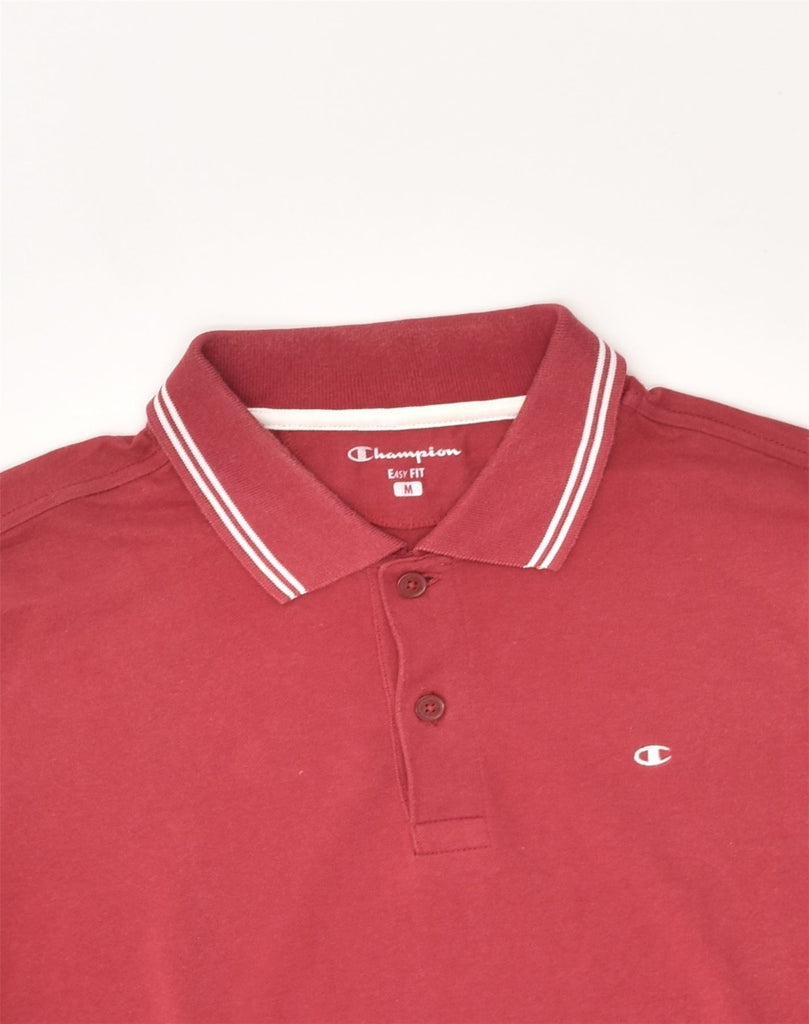 CHAMPION Mens Easy Fit Polo Shirt Medium Red Cotton | Vintage Champion | Thrift | Second-Hand Champion | Used Clothing | Messina Hembry 