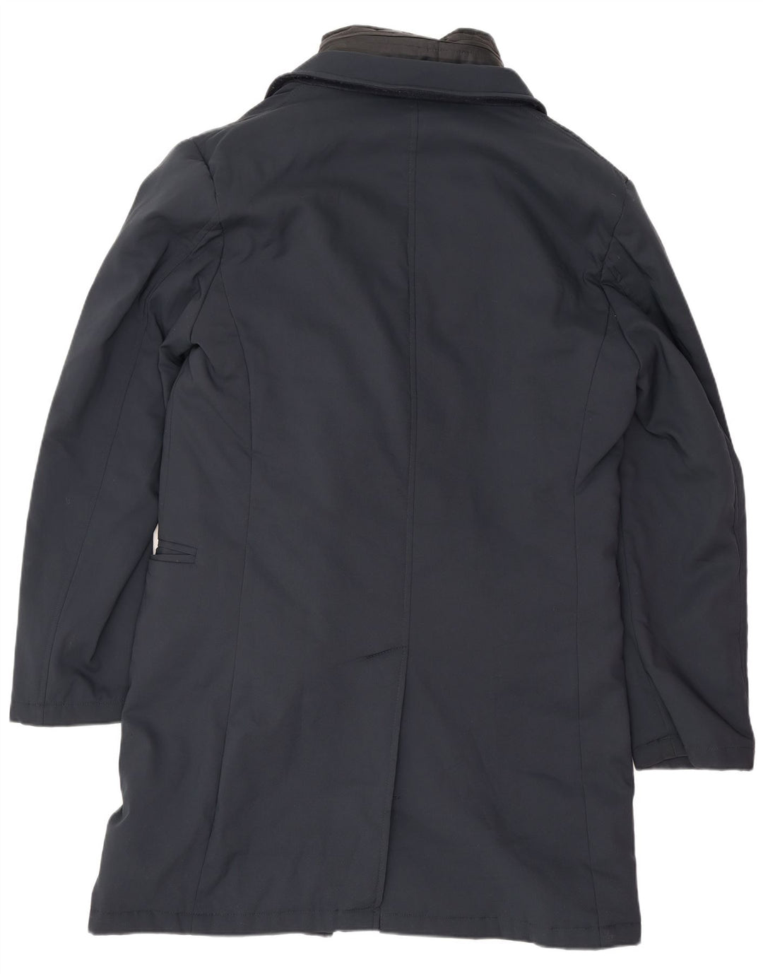Fay Mens Overcoat UK 38 Medium Navy Blue