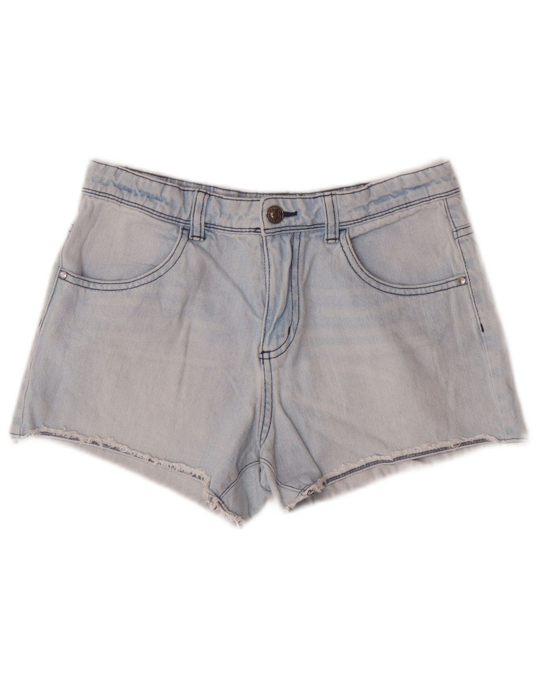 BENETTON Girls Denim Shorts 11-12 Years 2XL W26 Blue Cotton