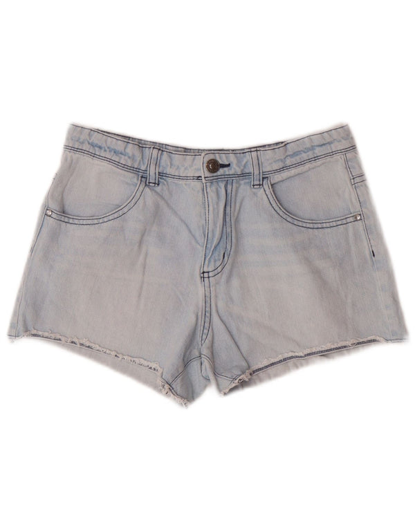 BENETTON Girls Denim Shorts 11-12 Years 2XL W26 Blue Cotton