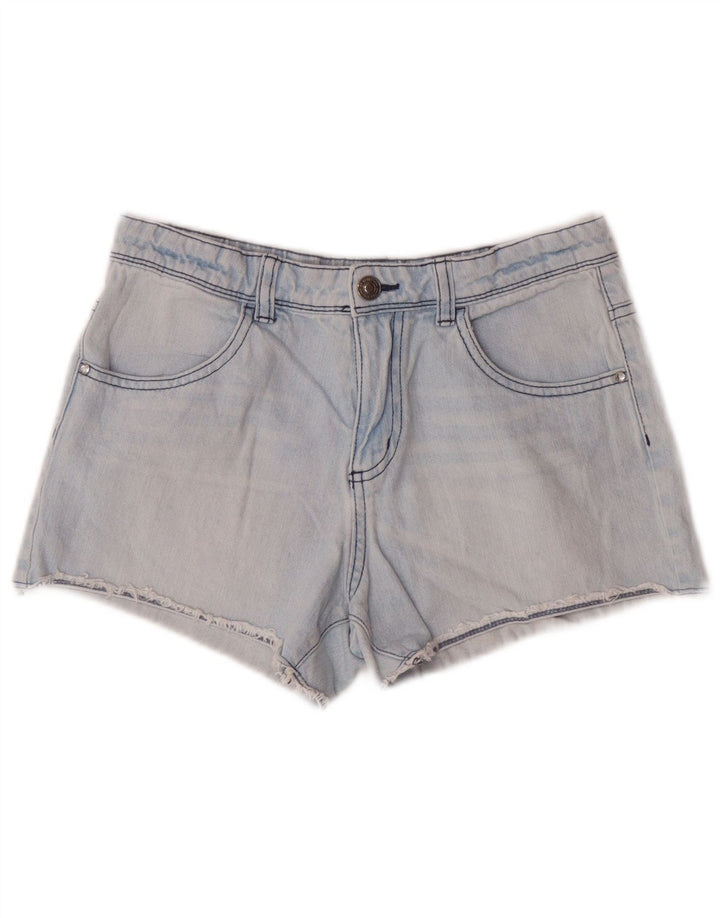 BENETTON Girls Denim Shorts 11-12 Years 2XL W26 Blue Cotton