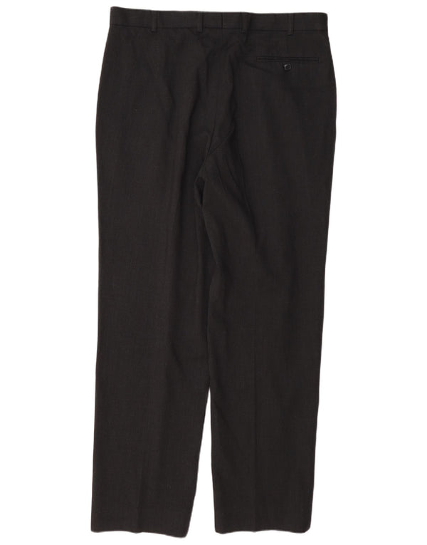 Marks & Spencer Mens Tailored Fit Suit Trousers W36 L33 Grey Wool