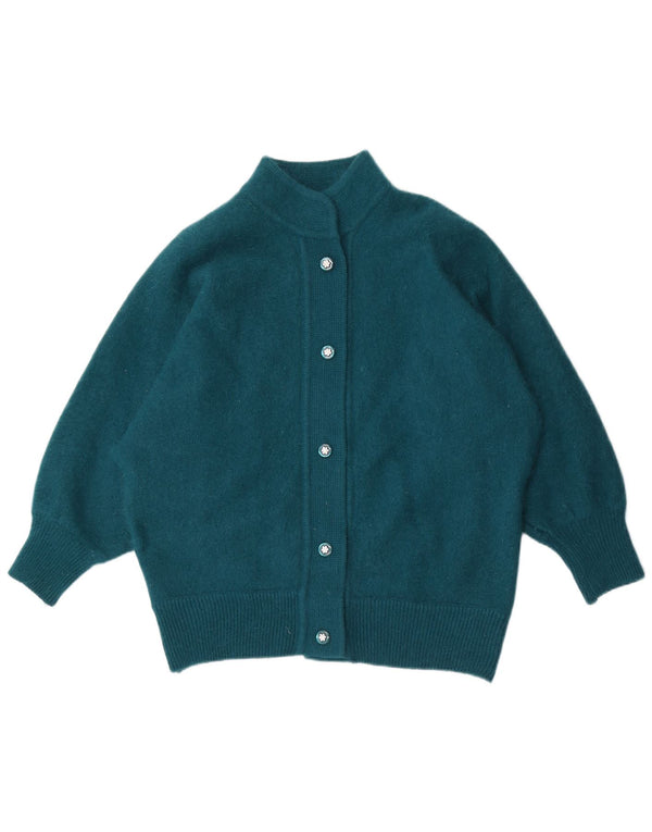 Vintage Womens Oversized Cardigan Sweater UK 18 XL Blue Angora