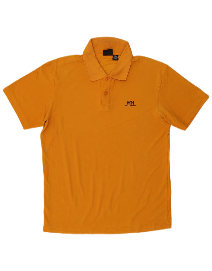 HELLY HANSEN Mens Polo Shirt Large Yellow Nylon