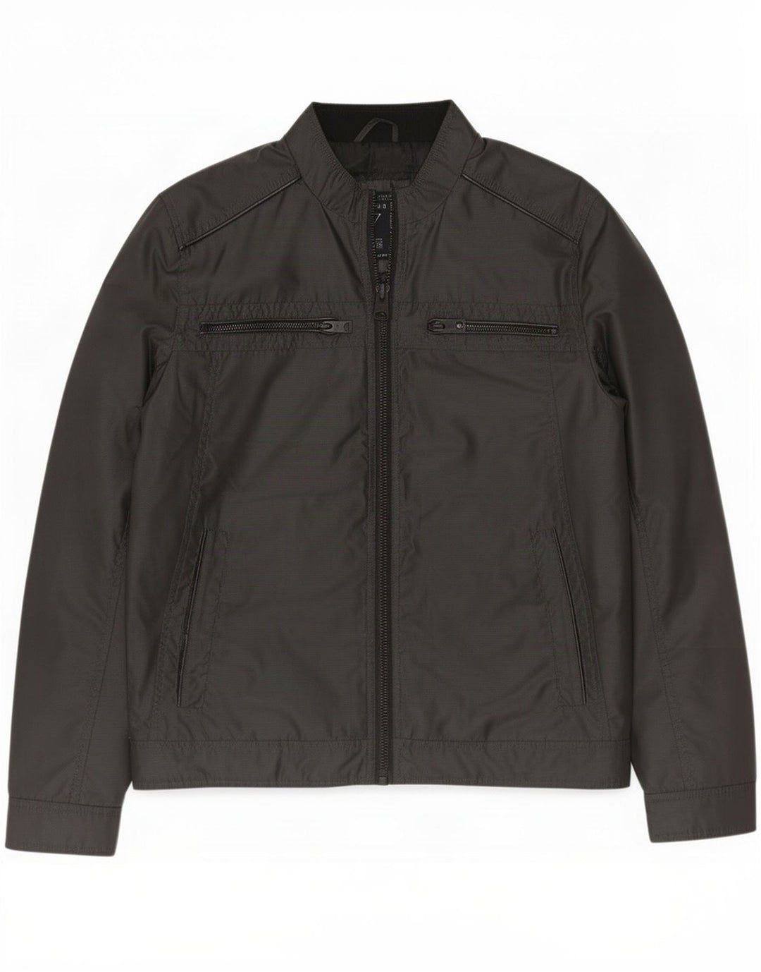 Guess Mens Bomber Jacket UK 38 Medium Black Polyester