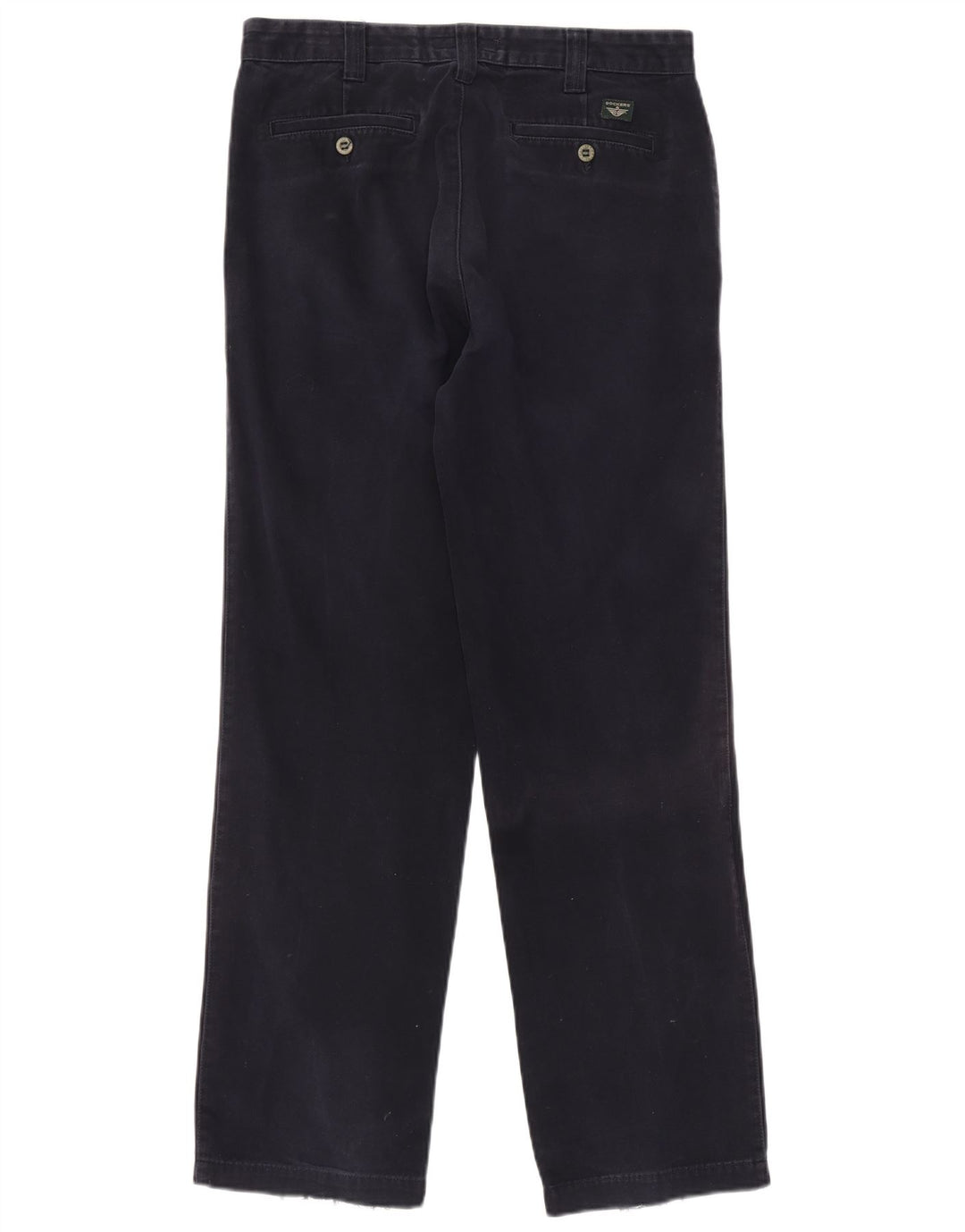 DOCKERS Mens Khakis Straight Chino Trousers W33 L32 Navy Blue Cotton