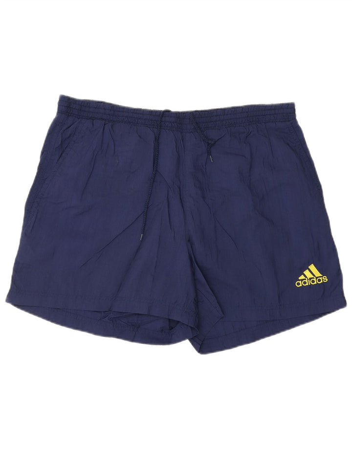 ADIDAS Mens Graphic Swimming Shorts Small Navy Blue Polyamide