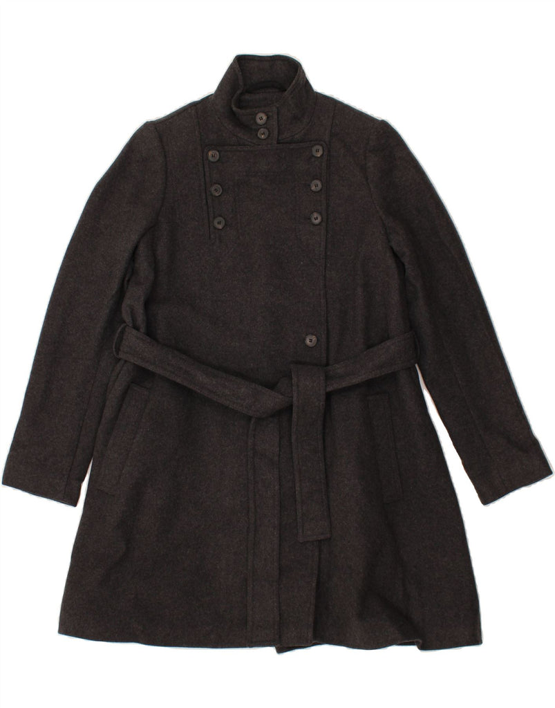 ALL SAINTS Womens Double Breasted Coat UK 10 Small  Grey Wool Vintage All Saints and Second-Hand All Saints from Messina Hembry 