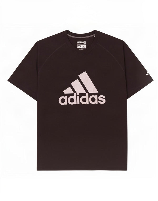 Adidas Mens Graphic T-Shirt Top 3XL Black Polyester
