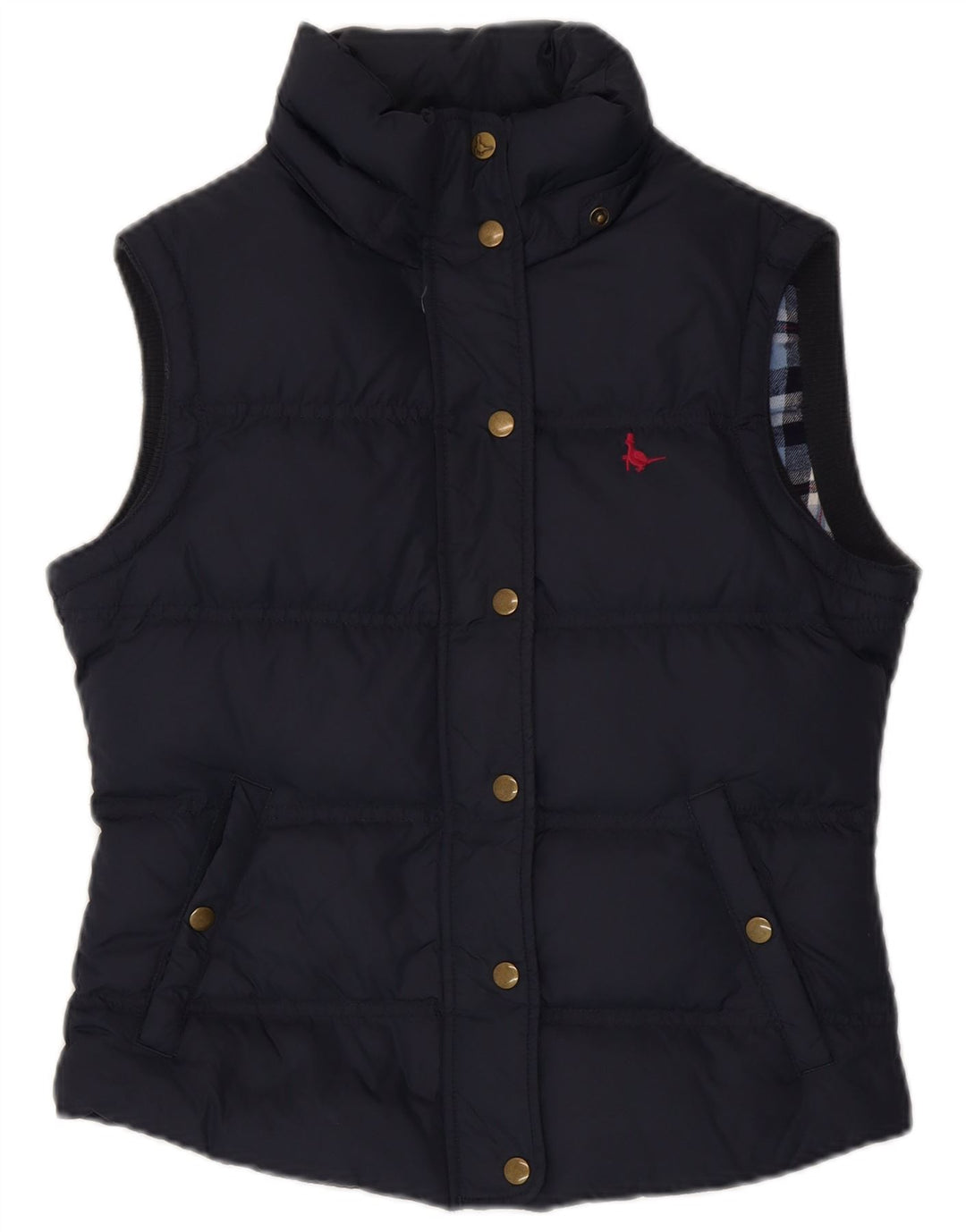 Jack Wills Womens Padded Gilet UK 10 Small Navy Blue