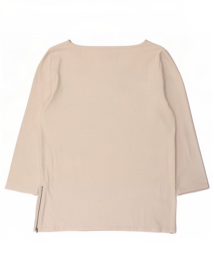 Gap Womens Top 3/4 Sleeve UK 14 Large White Cotton