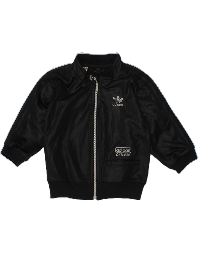 ADIDAS Baby Girls Bomber Jacket 12-18 Months Black Polyester | Vintage Adidas | Thrift | Second-Hand Adidas | Used Clothing | Messina Hembry 