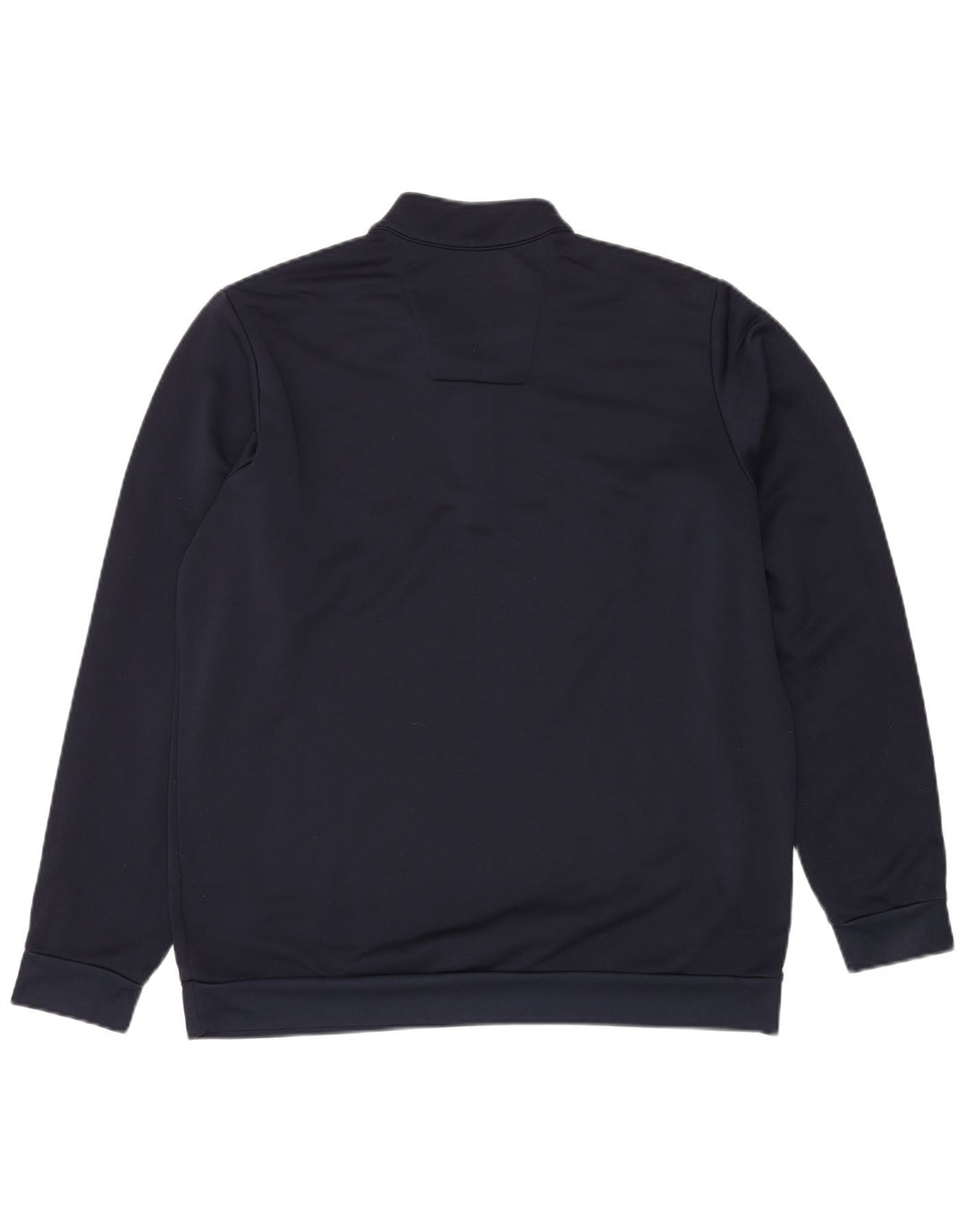 ADIDAS Mens Zip Neck Sweatshirt Jumper XL Navy Blue Polyester