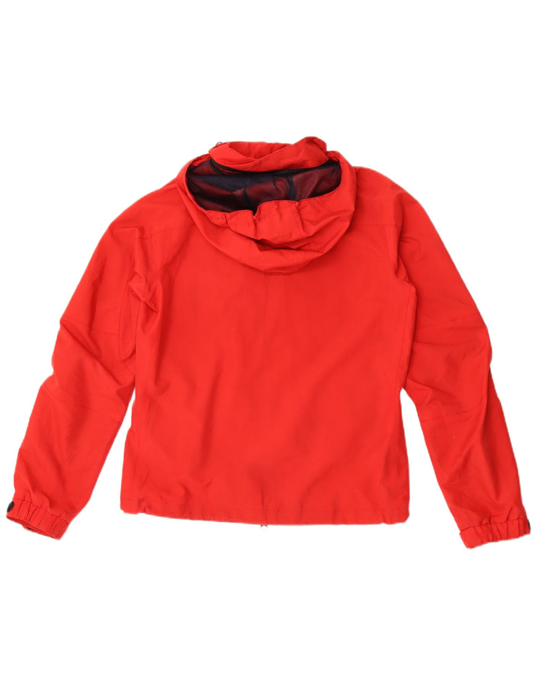 Sergio Tacchini Womens Hooded Rain Jacket IT 42 Medium Red Polyester
