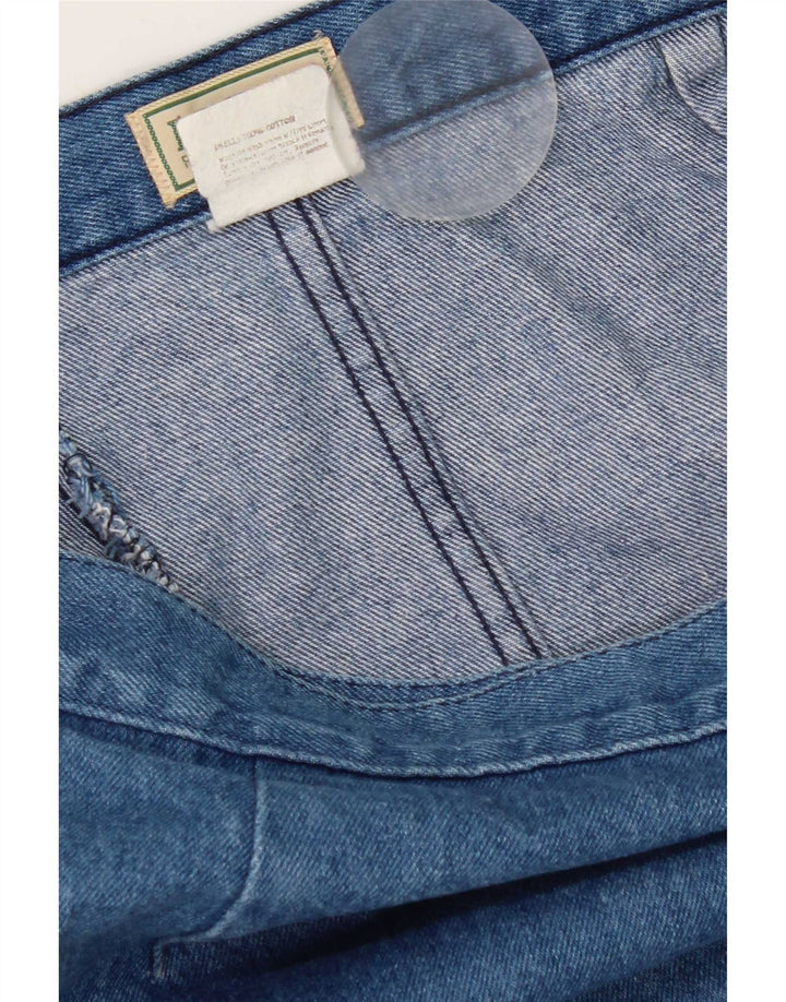 L.L.Bean Womens Denim Wrap Skirt W32 Large Blue Cotton