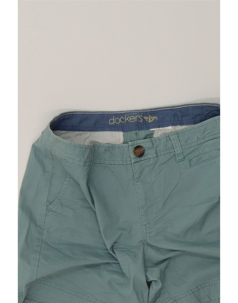 DOCKERS Womens Chino Shorts  W32 Large Blue Vintage Dockers and Second-Hand Dockers from Messina Hembry 