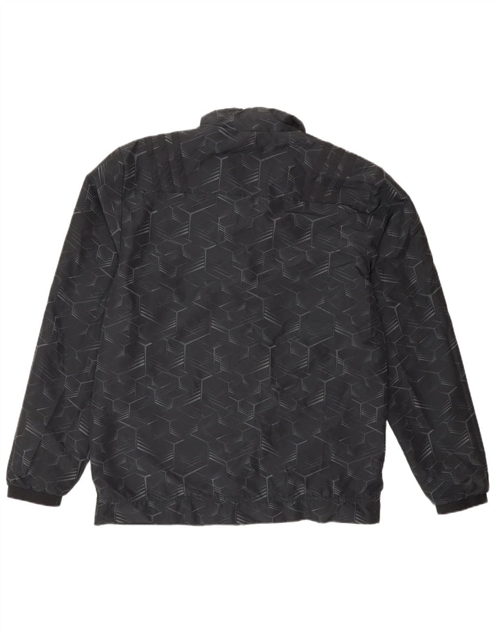 Adidas Mens All Blacks Graphic Tracksuit Top Jacket Small Black Geometric