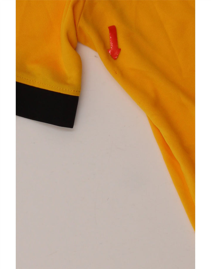 Nike Mens Dri Fit T-Shirt Top Medium Yellow Colourblock Polyester
