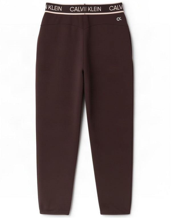 Calvin Klein Womens Graphic Tracksuit Trousers UK 10 Small Black Viscose