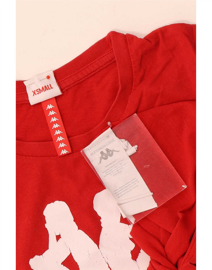 Kappa Mens Graphic T-Shirt Top XS Red Cotton