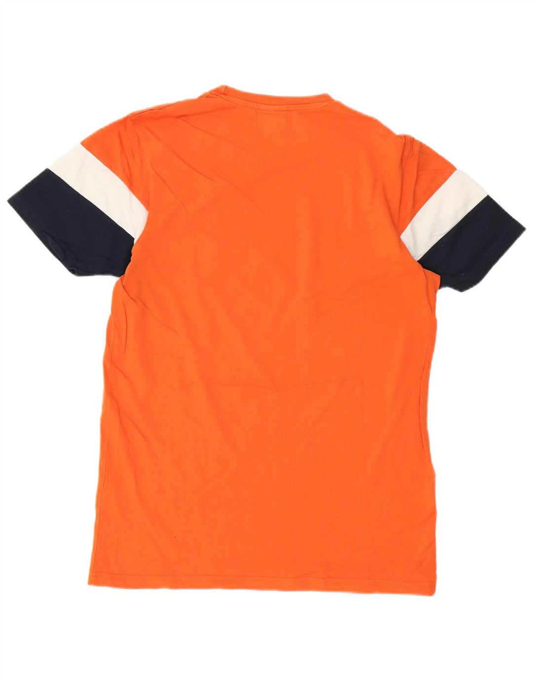 Ellesse Mens Graphic T-Shirt Top Medium Orange Colourblock Cotton