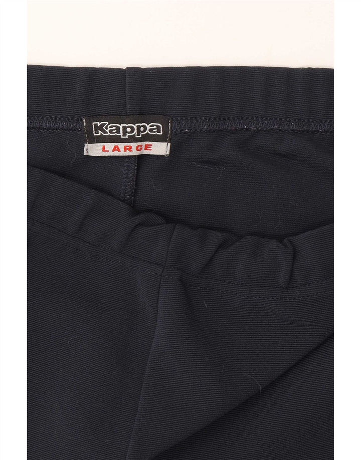 Kappa Mens Tracksuit Trousers Large Navy Blue Polyester