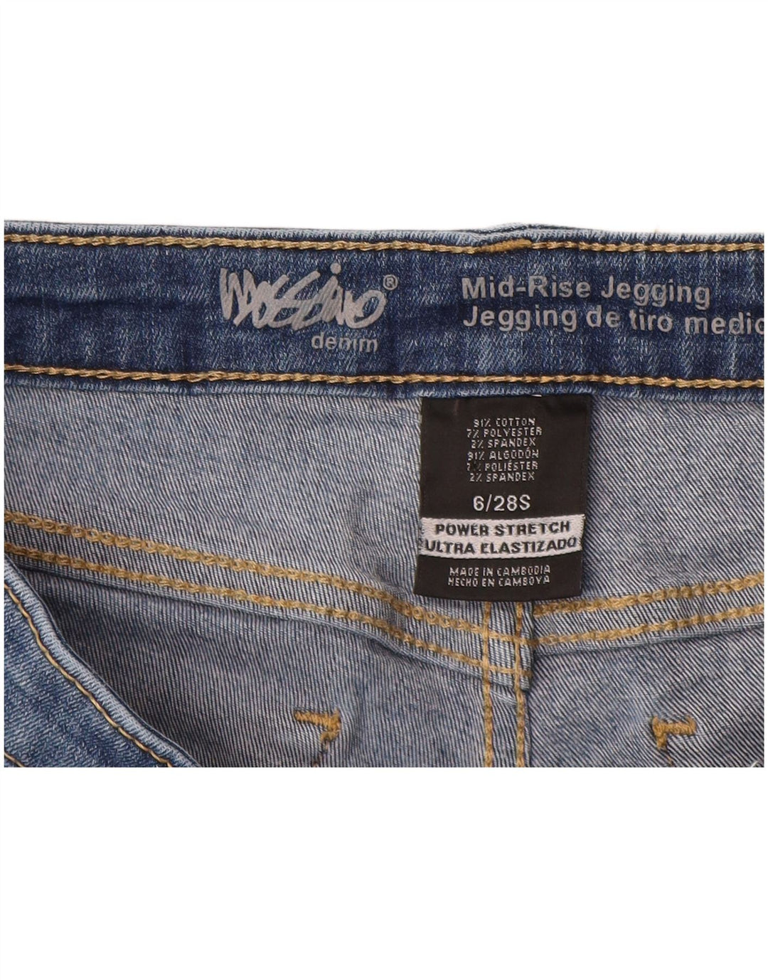 Mossimo Womens Mid Rise Skinny Jeans US 6 Small W28 L27 Blue Cotton