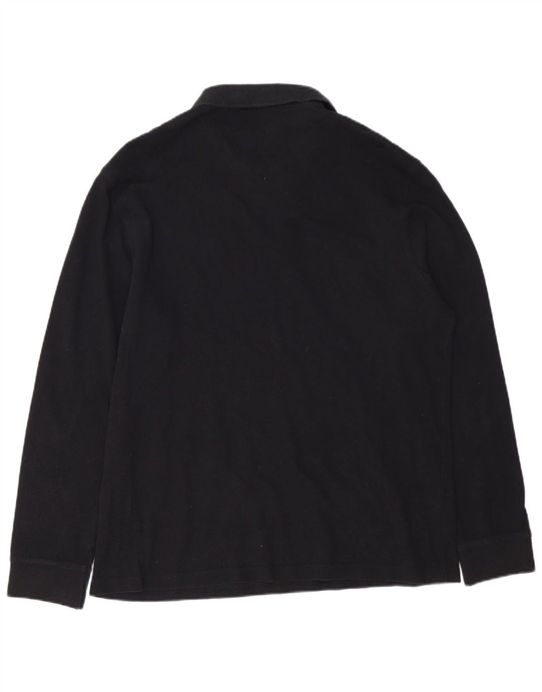 BARBOUR Mens Long Sleeve Polo Shirt 2XL Black Cotton