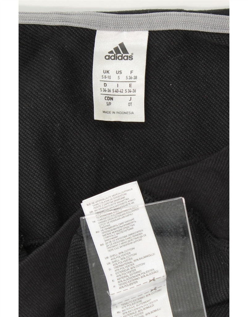 ADIDAS Womens Climalite Oversized Zip Hoodie Sweater UK 8/10 Small Black Vintage Adidas and Second-Hand Adidas from Messina Hembry 
