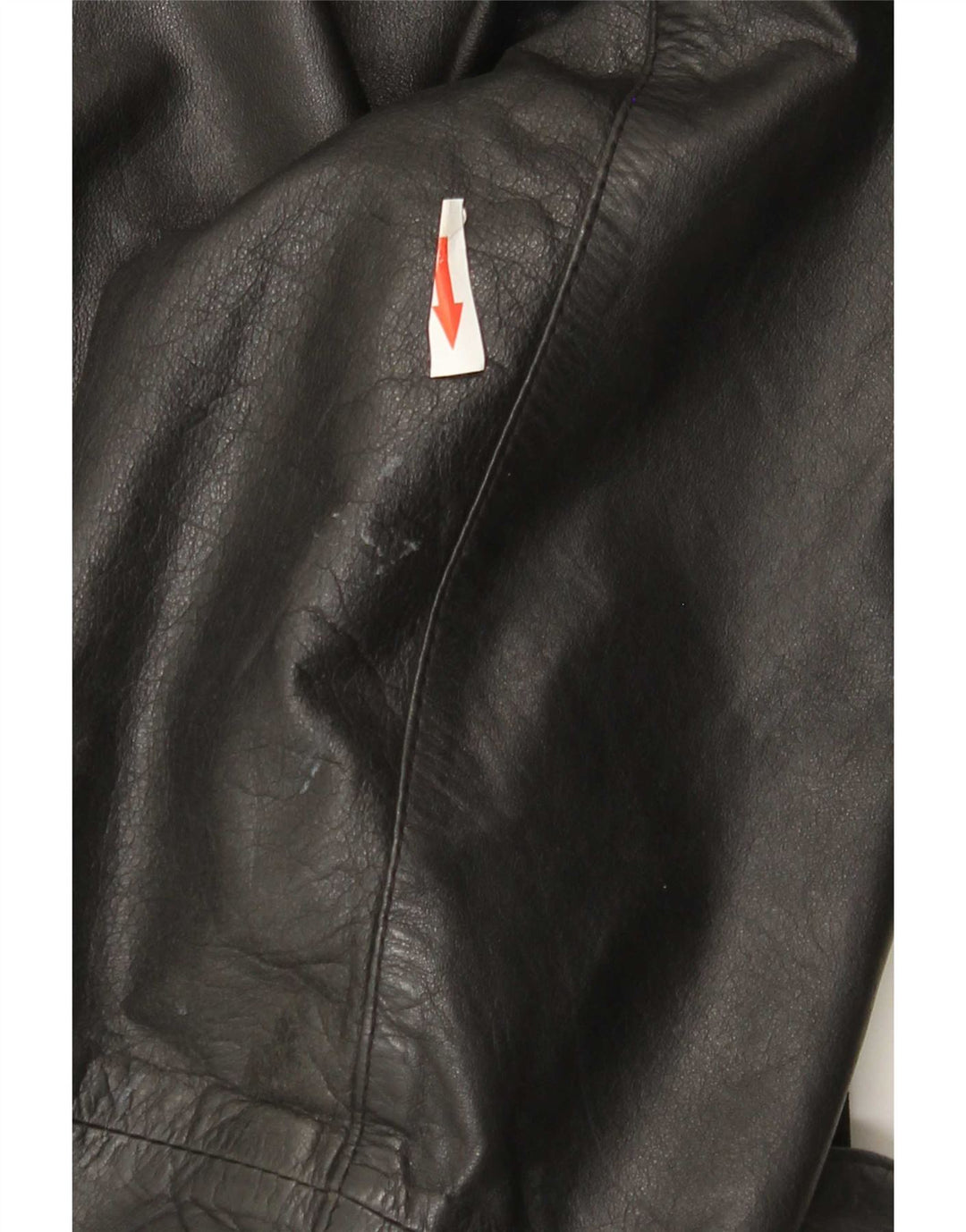 VINTAGE Womens Leather Jacket UK 16 Large Black Leather
