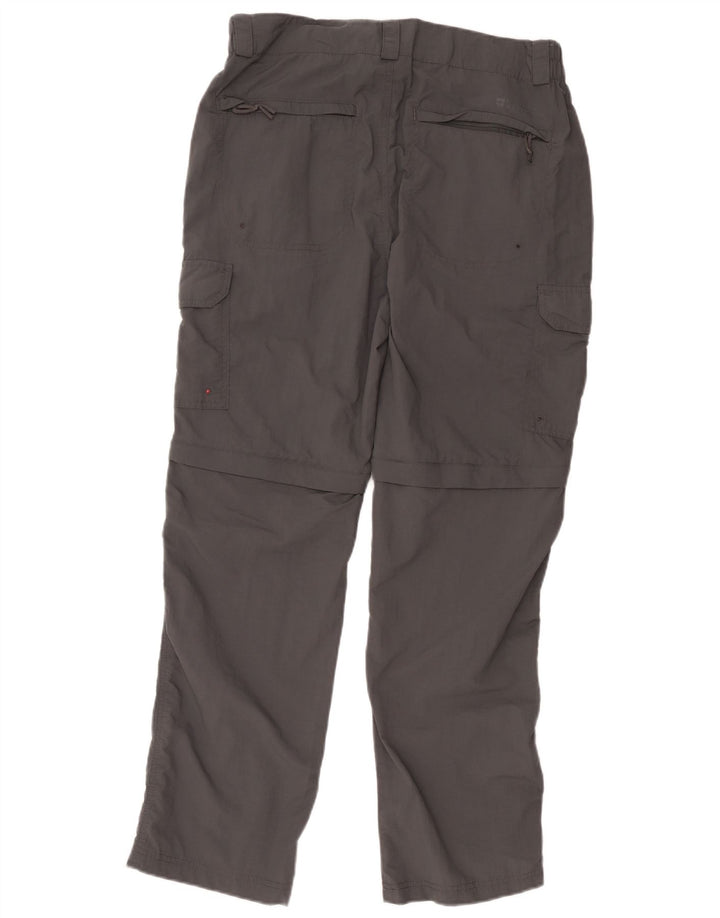 Mountain Warehouse Womens Straight Cargo Trousers  W32 L31 Grey Nylon