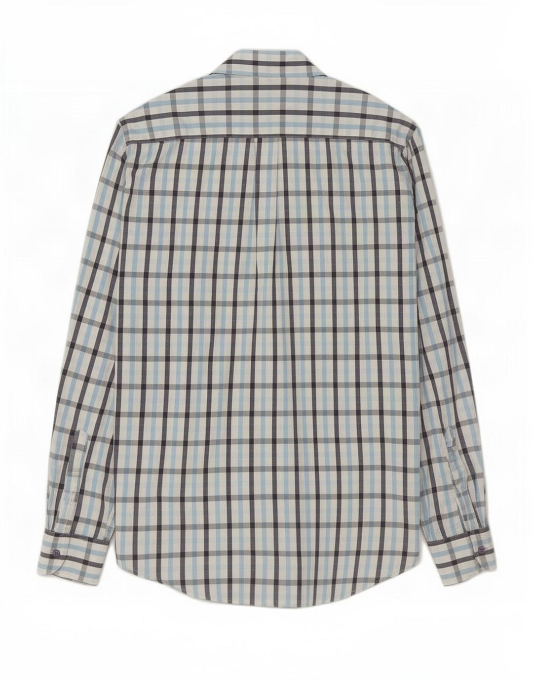 Sergio Tacchini Mens Shirt Small Blue Check Cotton