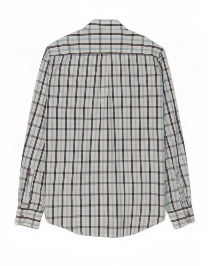 Sergio Tacchini Mens Shirt Small Blue Check Cotton