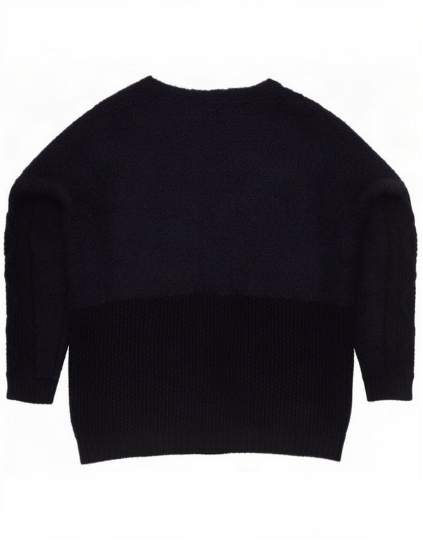 Marks & Spencer Womens Oversized Cardigan Sweater UK 16 Large Navy Blue