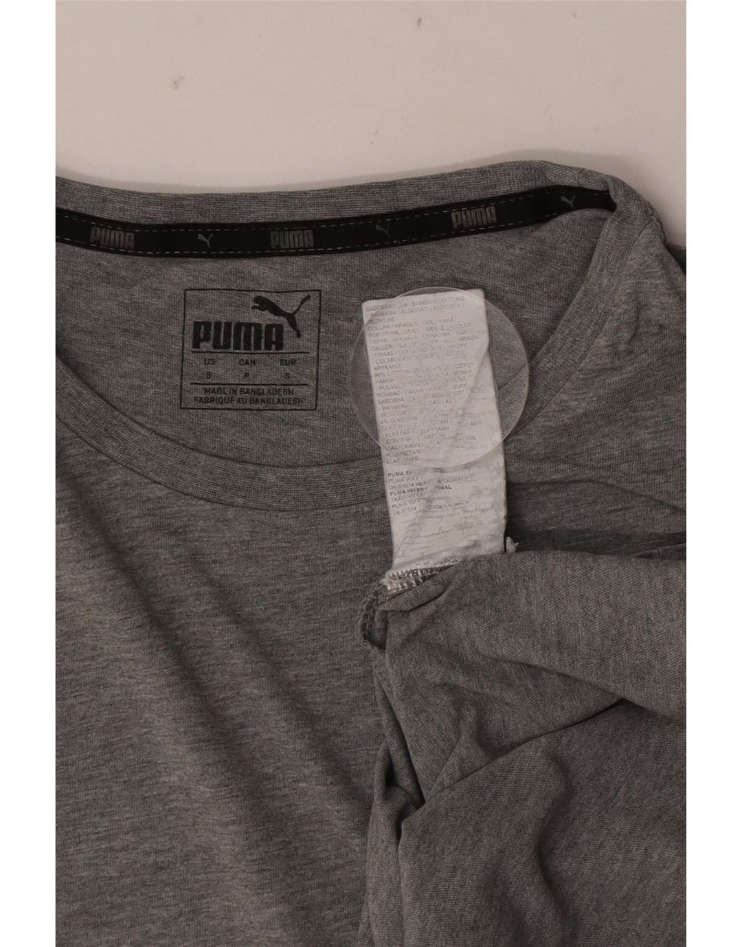 Puma Mens T-Shirt Top Small Grey Cotton