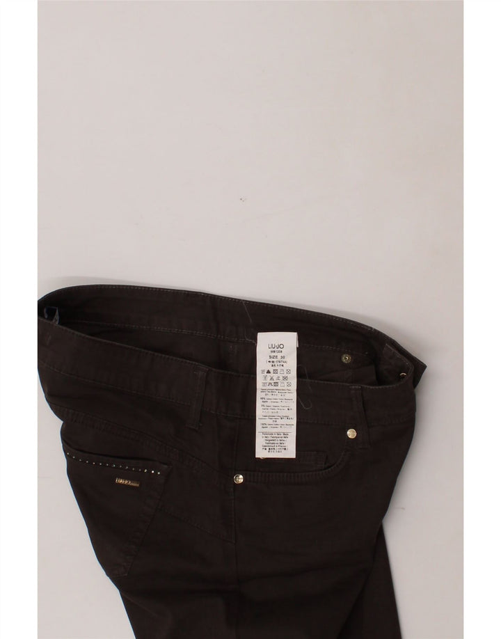LIU JO Womens Slim Casual Trousers W30 L29 Brown Cotton Vintage Liu Jo and Second-Hand Liu Jo from Messina Hembry 
