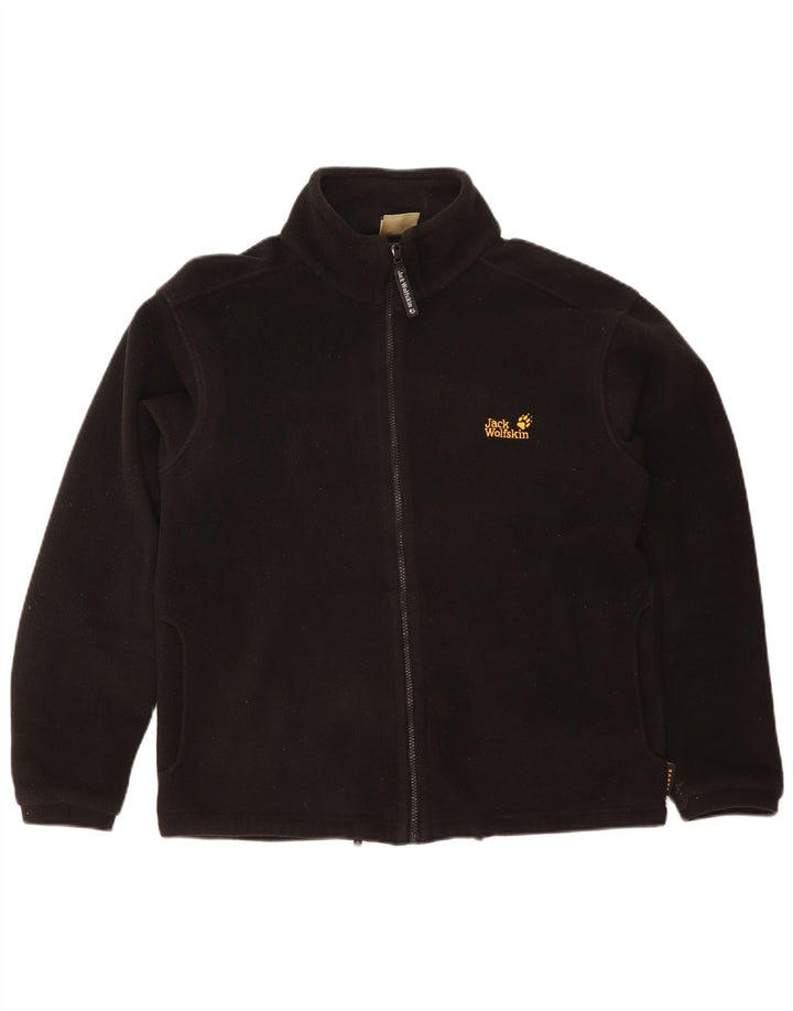 Jack Wolfskin Mens Fleece Jacket UK 36/38 Medium Black Polyester